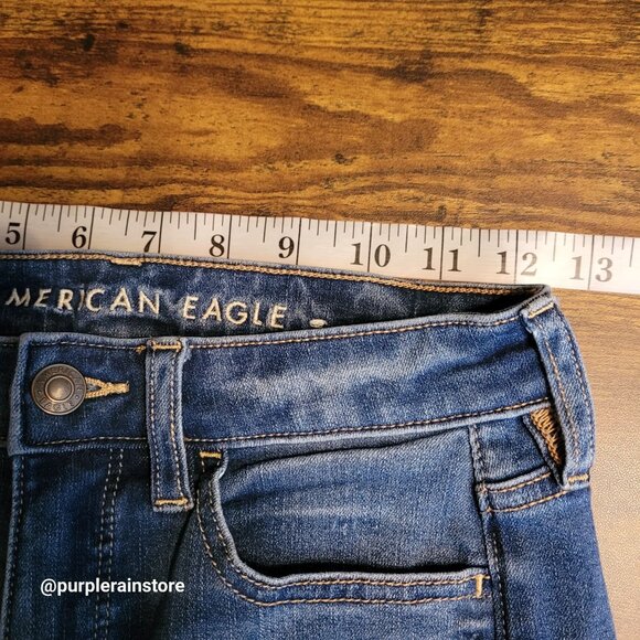 American Eagle Jeans 0 S Dream Jegging Super Hi Rise Medium Wash Tummy Control - Picture 8 of 13